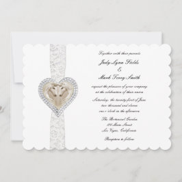 Einladung zur Hochzeit von Einhorn und Spitzen