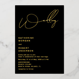 Einladung zur Hochzeit von eleganten Schriftzeiche