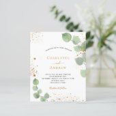 Einladung zur Hochzeit von Eukalyptus (Stehend Vorderseite)