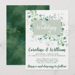 Einladung zur Hochzeit von Eukalyptus