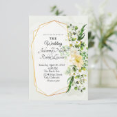 Einladung zur Hochzeit von Eukalyptus und Goldblum (Stehend Vorderseite)