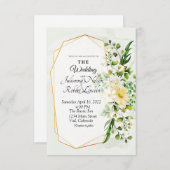 Einladung zur Hochzeit von Eukalyptus und Goldblum (Vorne/Hinten)