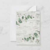 Einladung zur Hochzeit von Eukalyptus-Weißholz (Rückseite)