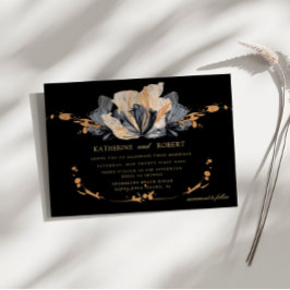 Einladung zur Hochzeit von exklusivem Gold und sch