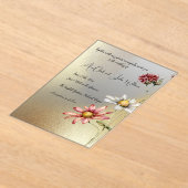 Einladung zur Hochzeit von Floral Acrylic (Ablage )