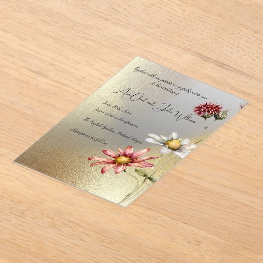 Einladung zur Hochzeit von Floral Acrylic (Ablage )