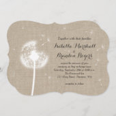 Einladung zur Hochzeit von Floral Burlap (Vorne/Hinten)