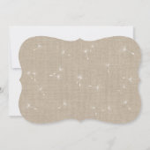 Einladung zur Hochzeit von Floral Burlap (Rückseite)