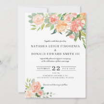 Einladung zur Hochzeit von Floral Watercolor