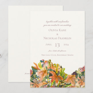 Einladung zur Hochzeit von Floral Watercolor