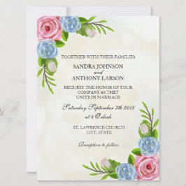 Einladung zur Hochzeit von Floral Watercolor