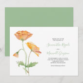 Einladung zur Hochzeit von Floral Watercolor (Vorne/Hinten)