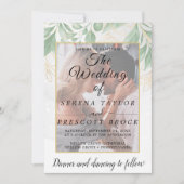 Einladung zur Hochzeit von Foliage Vellum Overlay (Vorderseite)