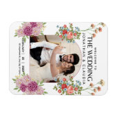 Einladung zur Hochzeit von Foto Monogramm Magnet (Horizontal)
