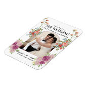 Einladung zur Hochzeit von Foto Monogramm Magnet (Linke Seite)