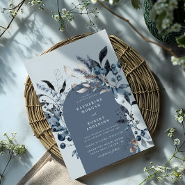 Einladung zur Hochzeit von Frosty Winter Floral Ar