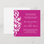 Einladung zur Hochzeit von Fuschia (Vorne/Hinten)