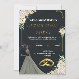 Einladung zur Hochzeit von Gelb und Grün