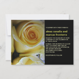 Einladung zur Hochzeit von Gelben Rosen
