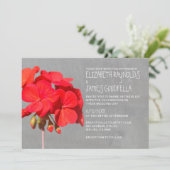 Einladung zur Hochzeit von Geranium (Stehend Vorderseite)
