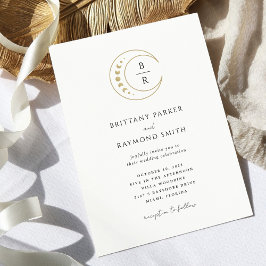 Einladung zur Hochzeit von Gold Celestial