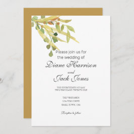 Einladung zur Hochzeit von Gold Foliage