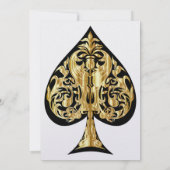 Einladung zur Hochzeit von Gold und Black Spade (Rückseite)