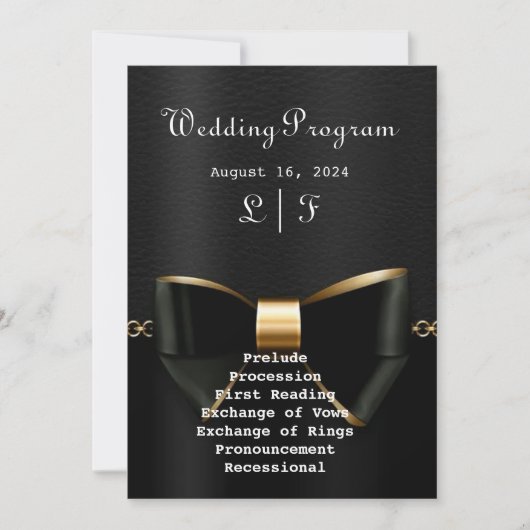 Einladung zur Hochzeit von Gold und Black Tuxedo (Vorderseite)