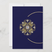 Einladung zur Hochzeit von Gold und Diamanten (Rückseite)