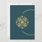 Einladung zur Hochzeit von Gold und Diamanten (Rückseite)