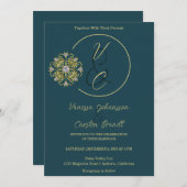 Einladung zur Hochzeit von Gold und Diamanten (Vorne/Hinten)