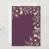 Einladung zur Hochzeit von Gold und Emerald Green (Rückseite)