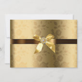 Einladung zur Hochzeit von Gold und Schokolade Bro (Vorderseite)