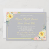 Einladung zur Hochzeit von Graublüten und Gelben (Vorderseite)