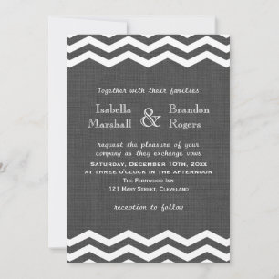 Einladung zur Hochzeit von Gray Burlap