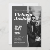 Einladung zur Hochzeit von Gray Tone (Vorderseite)