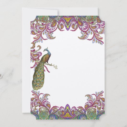 Einladung zur Hochzeit von Green and Raspberry Dam (Rückseite)