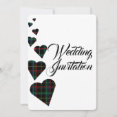 Einladung zur Hochzeit von Green Tartan (Vorderseite)