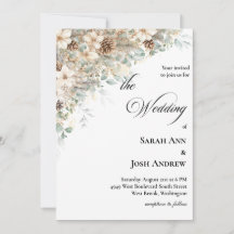 Einladung zur Hochzeit von Grün und Gold