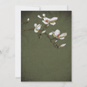 Einladung zur Hochzeit von Grün und Weiß (Rückseite)