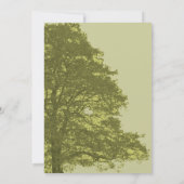 Einladung zur Hochzeit von grünen Bäumen (Rückseite)