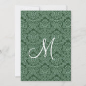 Einladung zur Hochzeit von grünen und Schwarz-weiß (Rückseite)