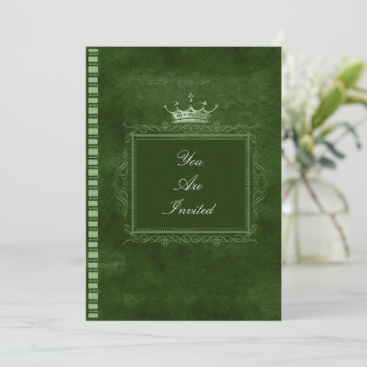 Einladung zur Hochzeit von Grünkronen (Stehend Vorderseite)