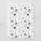 Einladung zur Hochzeit von Hand Drawn Doodle (Rückseite)