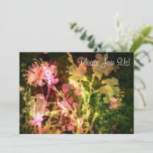 Einladung zur Hochzeit von hellen Blumen (Stehend Vorderseite)