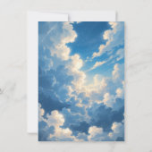 Einladung zur Hochzeit von himmlisch Blue Sky Clou (Rückseite)