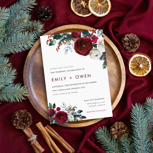 Einladung zur Hochzeit von Holly und Pine Winter