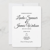 Einladung zur Hochzeit von Holz und Spitzen (Rückseite)