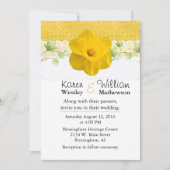 Einladung zur Hochzeit von hübsch-gelber Nadel (Vorderseite)