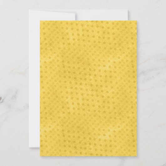 Einladung zur Hochzeit von hübsch-gelber Nadel (Rückseite)